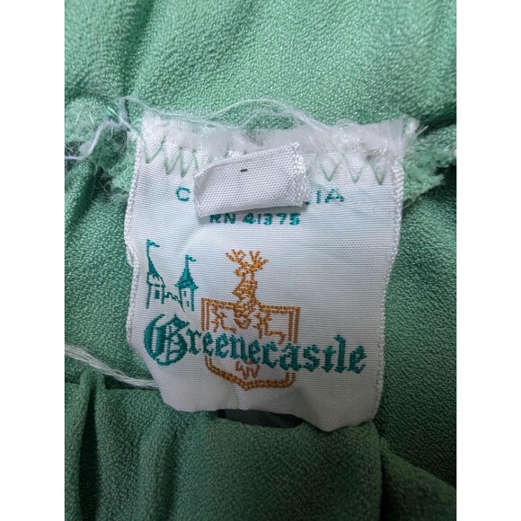 70s or 80s Green Pleated Maxi Skirt, Long Skirt Size M - Picture 6 of 8